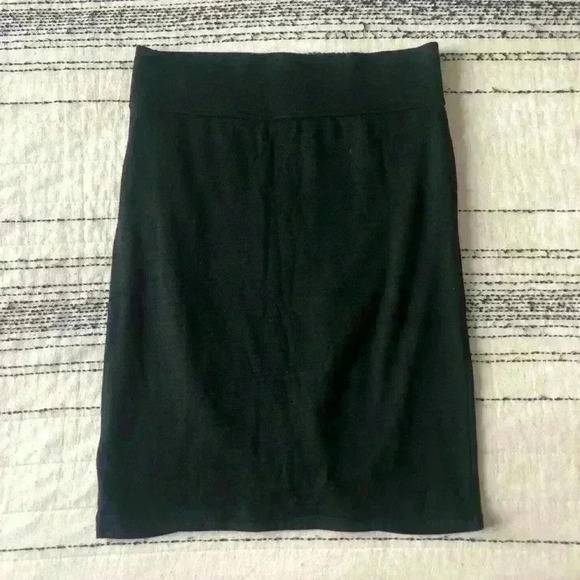 Gap Bodycon Black Side Draped Mini Preppy Prep Rushed Elastic Waist Skirt XS - Picture 4 of 5